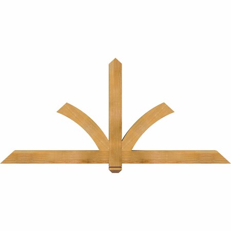 Ekena Millwork Redmond Rough Sawn Timber Gable Bracket, Western Red Cedar, 72"W x 33"H x 4"D x 4"F, 11/12 Pitch GBW072X33X0404RED00RWR